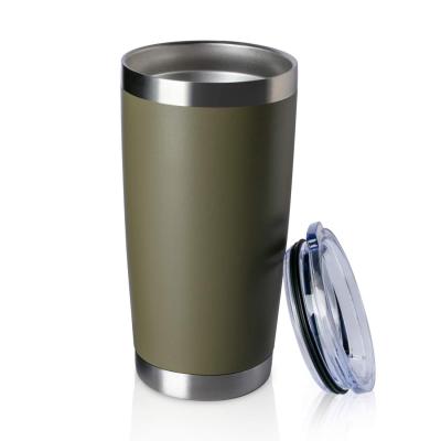 China Custom 20oz Disposable Stainless Steel Wall Insulated Double Tumbler Cup With Lid for sale