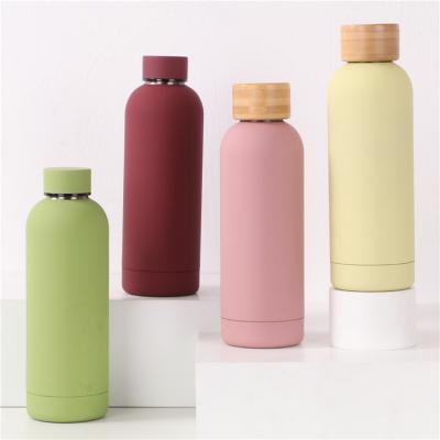 China Custom Sustainable Stainless Steel Hot And Cold Girls Tea 500Ml Reusable Slim Water Bottle Large With Custom Logo for sale