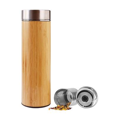 China Wholesale 360ml Disposable Double Wall Coffee Mug Tumbler Cups Stainless Steel Bamboo Water Bottle for sale