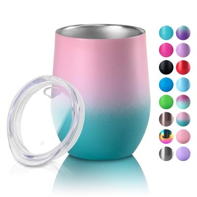 China Disposable Cup Makers Tumblers Stainless Steel Vacuum Insulated Stemless Wine Tumbler for sale