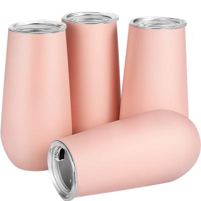 China Wholesale Disposable Steel Double Tumbler Wall Coffee Mugs Insulated Wine Tumbler Egg Cup With Lid for sale