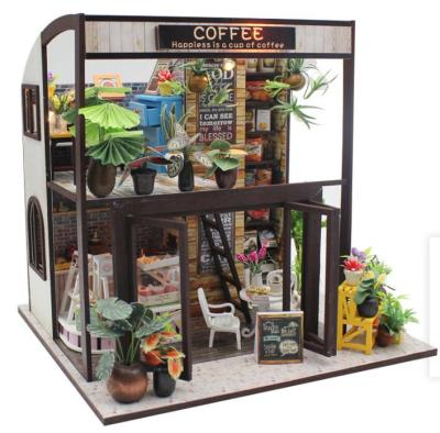 China Different type holiday house diy toy Cynthia wooden dollhouse elegant packing miniature for home decor K-028 for sale