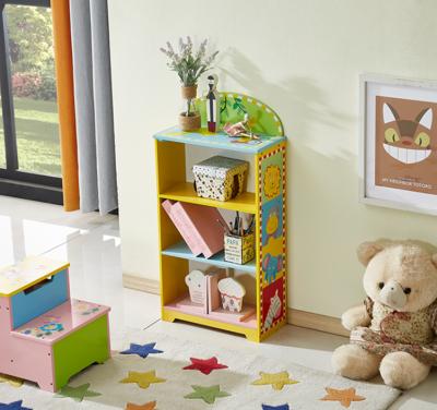 China Modern Book Shelves For School Children Library Pattern Wooden Animal Bookcase for sale