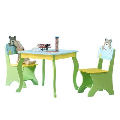 China Modern Kids Study Table Chair Sets Wooden Activity Toddler Learning Table and Chairs for sale