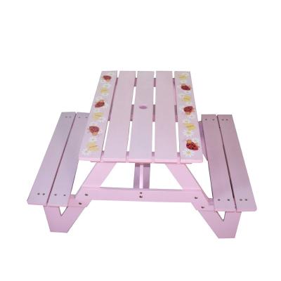 China Modern Lightweight Portable Wooden Picnic Mini Folding Camping Beach Outdoor Table and Bench for Kids for sale