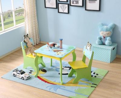 China Modern Wholesale Kids Wooden Study Table And Chair Set Kids Furniture Sets for sale