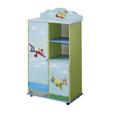 China Unique Eco-friendly Hand Painted Wooden Fairy Wardrobe Kids Bedroom Furniture for sale