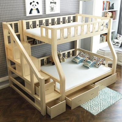 Chine Original Wood Kids Bedroom With Drawers Step Ladder Kids Solid Wood Bunk Bed TYKB005 à vendre