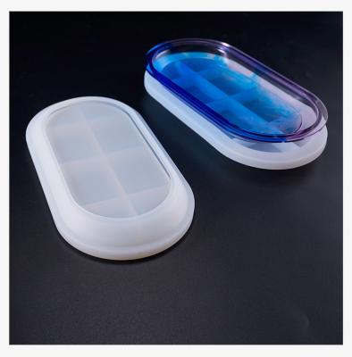 China Diy Serving Dish Plastic Resin Epoxy Resin Silicone Handmade Crystal Viable Mold for sale