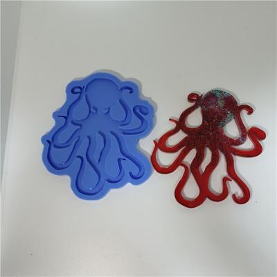 China Sustainable Octopus Shape Coaster Epoxy Resin Casting Octopus Art DIY Silicone Mold for sale