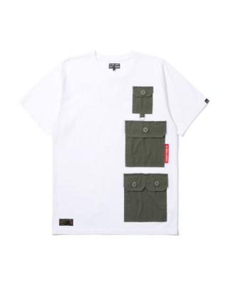 China Custom Anti-Pilling Mens T-shirt Manufacturer Pocket Tee Cotton T-Shirt With Contrast Pocket for sale