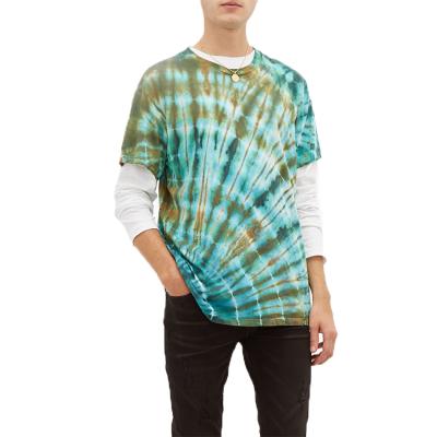 China OEM Fashion Tie Dye Good Quality Men's Anti-pilling 100% Cotton T-shirt for sale