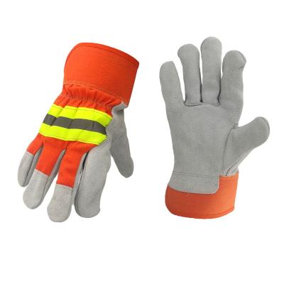 China Orange Leather Thorn Proof Handle Construction Safety Gloves Gardening and Work Gloves Gardening Work Gloves OEM for sale