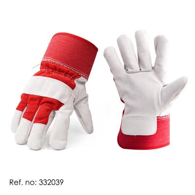 China Leather Men's Labor Gloves Construction Work Gloves Safety Nitrile Cuff Logistic Construction Gloves Warehousing Industrial Work Gloves for sale