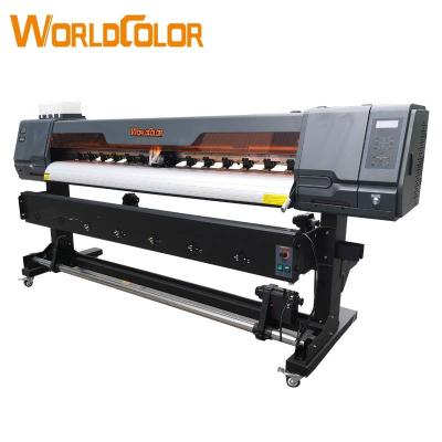 China digital printers Worldcolor factory OEM 1800mm large format flex banner vinyl eco solvent printer ink use XP600 print head for sale