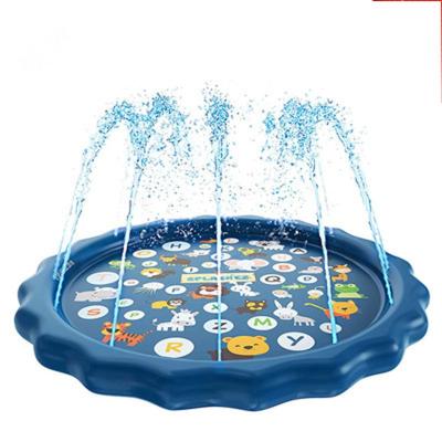 China 68 Inch Home Wholesale Inflatable Sprinkler Mat Portable Sprinkler Splash Pool For Kids for sale