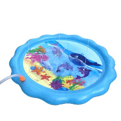 China 40 Inch Foldable Baby Kids Sprinkle Funny Splash Sprinkler Play Water Mat For Kid for sale