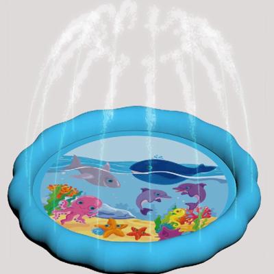 China Foldable Kids Sprinkler Mat Water Play Mat Child Funny Sprinkler Mat for sale