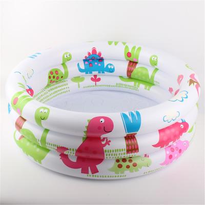 China Hot Selling Eco-friendly Outdoor White Round PVC Baby Swimming Pool Cartoon Inflatable Cute Bathtub For Kids for sale