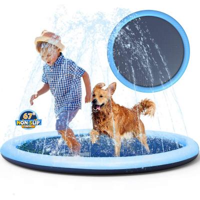 China Stocked Splash Sprinkler Pad Dog Pets Splash Water Pool Play Mat Toys for Cats and Dogs Kiddie for sale