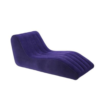 China Hot Selling Foldable Relaxing Sofa Inflatable Lounge Chair Air Clear Inflatable Flocking Creative Adult Lazy Sofa for sale