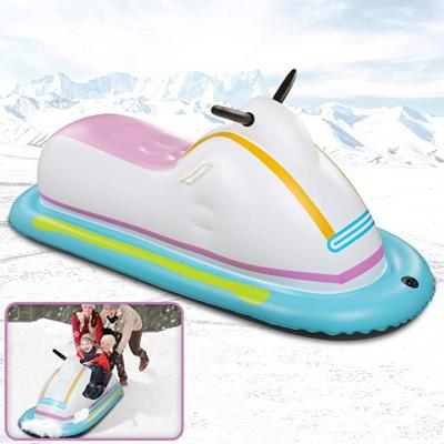 China Popular Colorful Snow Tube Inflatable Snow Sled Winter Toys Funny Snow Car Ideal For Outdoor Activity XC-ST010 for sale