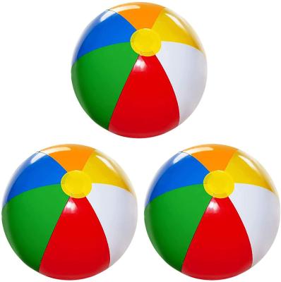 China Toy Inflatable Beach Ball Classic Rainbow Color Birthday Pool Party Favors Summer Inflatable Water Toy Beachball For Kid Boys Girls for sale