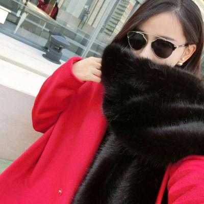 China Lengthen Korean Imitation Mink Fur New Product Winter Fur Scarf Fashion Super Thick Thick Warm Long Women's Scarf for sale