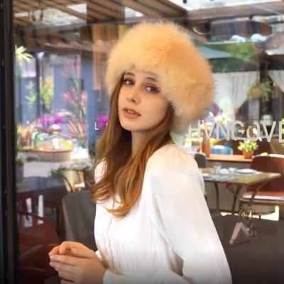 China soft & Wholesale Warm Yellow Faux Fox Fur Winter Headband Hair Accessories For Women for sale