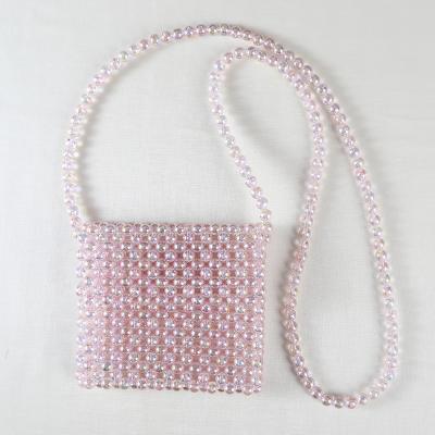 China Fashion Pearl Beaded Bag Hot Section Super Square Cell Phone Bag Evening Clutch Bag for sale