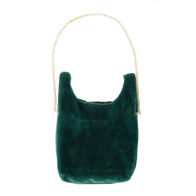 China Hot Selling Soft Women's Clutch Faux Fur Small Chain Bag For Girl Women for sale