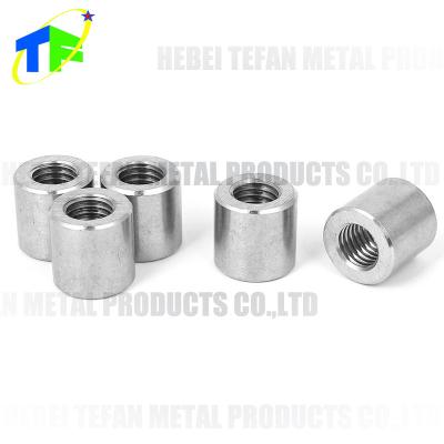 China Stainless Steel Rod Bar Round Connector Nuts Threaded Stainless Steel for sale