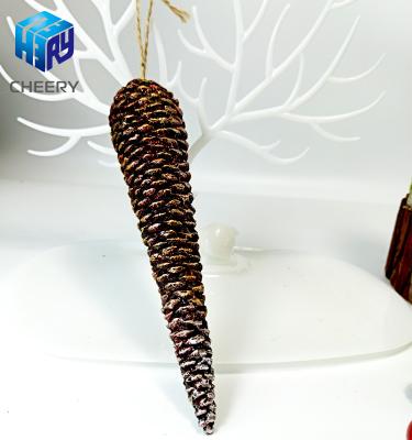 China Hot Selling Europe New High Quality Wholesale Fashion Christmas Pine Cone Polyresin Crafts for sale