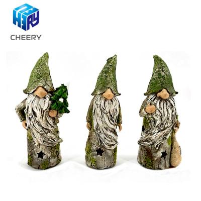 China Fashionable Europe Trend Affordable Prices Wholesale Christmas Decoration LED Light Resin Art Craft for sale