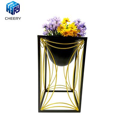 China 2021 Modern Flower Pot Stand Metal Flower Pot Holder High Quality Luxury Home Decor for sale