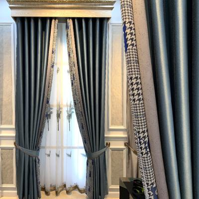 China Blackout Best Price Luxury Quilting Blackout Customized Soundproof Thermal Insulated Curtain For Bedroom for sale