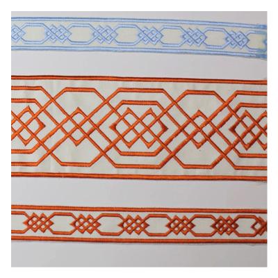 China The new minimalist wholesale national style embroidery trimming curtain accessories lace up fabric tassel for sale