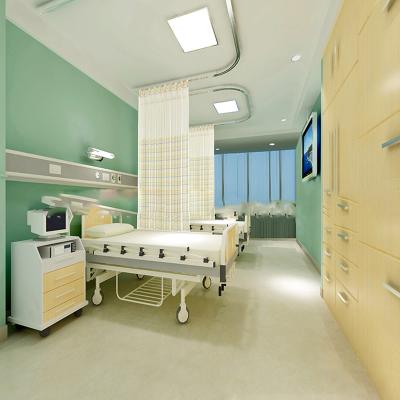 China Medical Blackout Bed Partition Color Stripe Hospital Finished Product Fireproof Thickened Curtain for sale