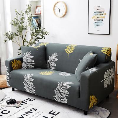 China Best Price Modern Universal 3 Seater Polyester Non - Slip Blue Elastic Stretch Printed Sofa Covers for sale