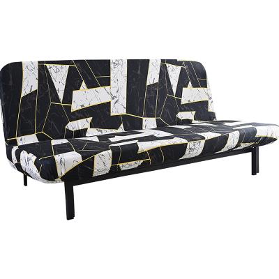 China Modern Best Price Fold Out Black White Printed Thick Elastic Sofa Chair Cover Stretch Slipcovers Protector for sale