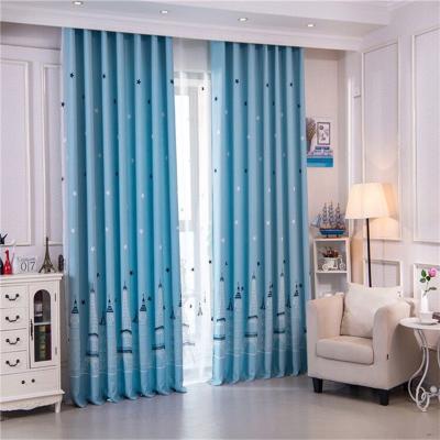 China Window Hot Sale 100% Korean Classic Style Luxury Canvas Blackout Manufacturer Embroidery Finished Curtain for sale