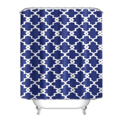 China Hot Selling Blackout Geometry Modern Polyester Geometric Printing Waterproof Shower Curtains For Hotel Bathroom for sale