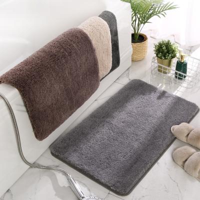 China Factory Direct Wholesale Solid Color Washable Thicken Super Absorbent Water Absorbern Quick Dry Bath Mat For Home for sale