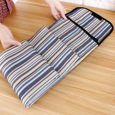 China Polyester Washable Cotton Digital Printing Oversized Woven Foldable Portable Waterproof Outdoor Stripe Picnic Mat for sale