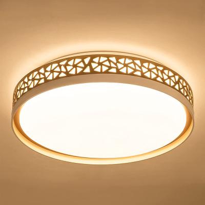 China Modern Rose Gold 15.8 Inch 30W Mount Ceiling Light Fixture LED Flush Mount Outdoor Round Ceiling Lamp For Bedroom Living RO for sale