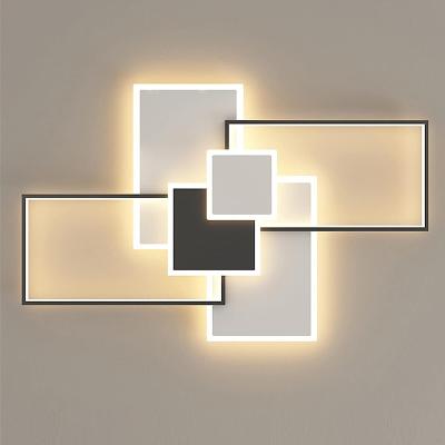 China Modern Led Ceiling Light 6 Rectangles 113w Ceiling Light Fixtures For Living Room Dining Room Bedroom Light Fixture for sale