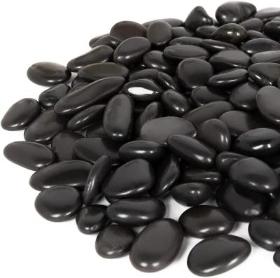 China Modern Landscape Rock Stone Crafts Mini Black Mexican Beach Pebbles for sale