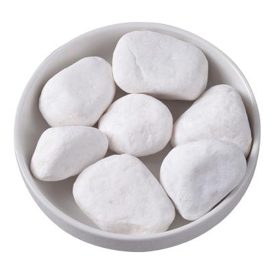 China Modern White Pebble Stone Snow Unpolished Stone For Garden Decoration Pebble Stones for sale