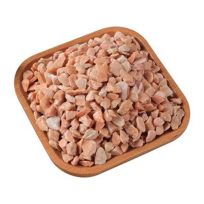 China AIKING Modern Unpolished Pebble Stone Gravel Natural River Rock Peony Pink for sale