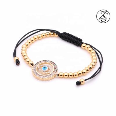 China Fashion Jewelry CLASSIC Bangle For Women Popular Blue Eye Bangle Adjustable Bangle for sale